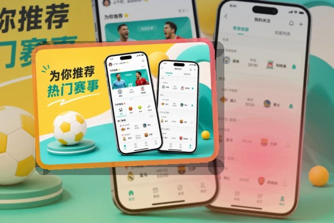 紧凑功能卡 · App下载说明 · 直播比分随时查看界面展示